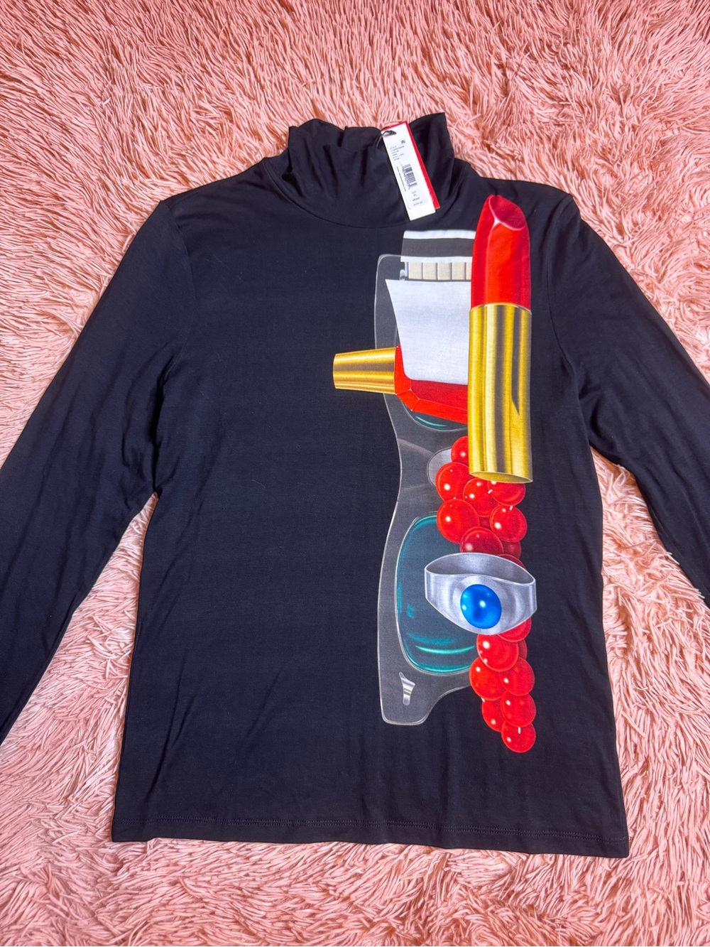 NWT Alice + Olivia X Tom Wesselmann Delaina Long Sleeve Turtleneck Top. Size XL - Picture 9 of 15